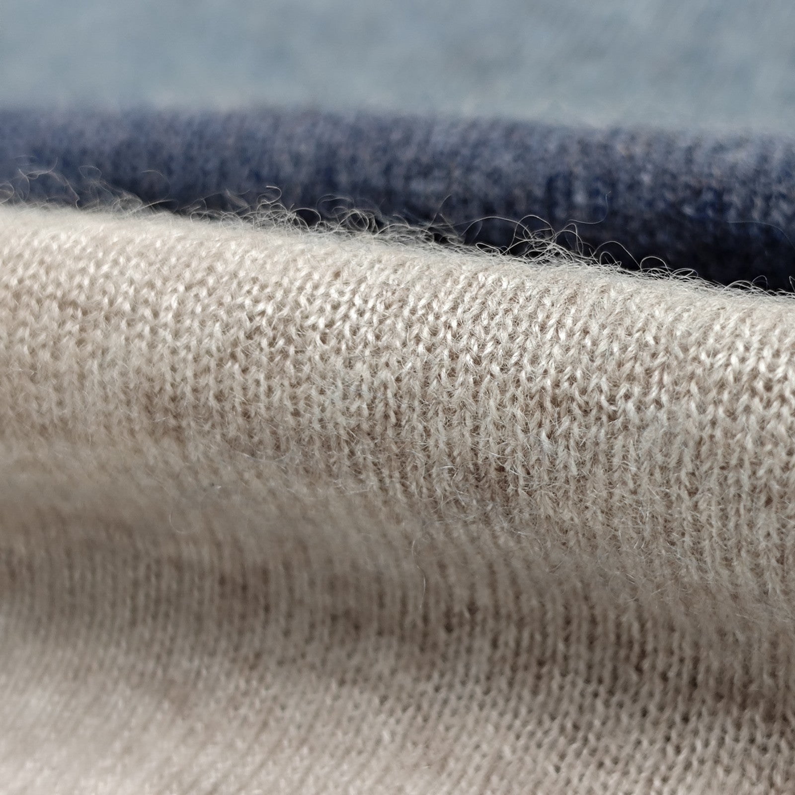 2200$ ISAIA NAPOLI Blue Crewneck Sweater Ultra Soft Cashmere - Silk