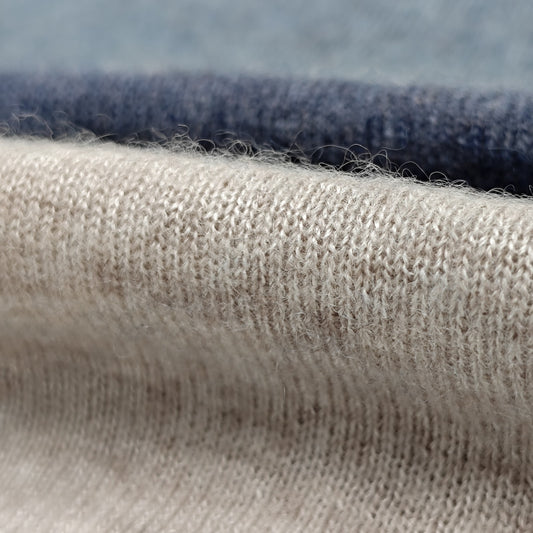2200$ ISAIA NAPOLI Blue Crewneck Sweater Ultra Soft Cashmere - Silk