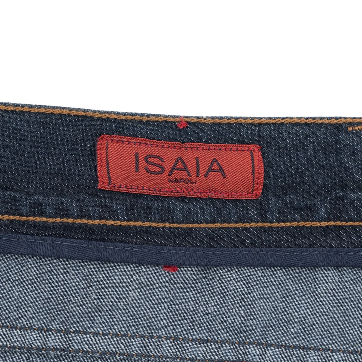 795$ ISAIA NAPOLI Blue Denim Jeans Pant Cotton Linen Regular Fit 44 US / 60 EU