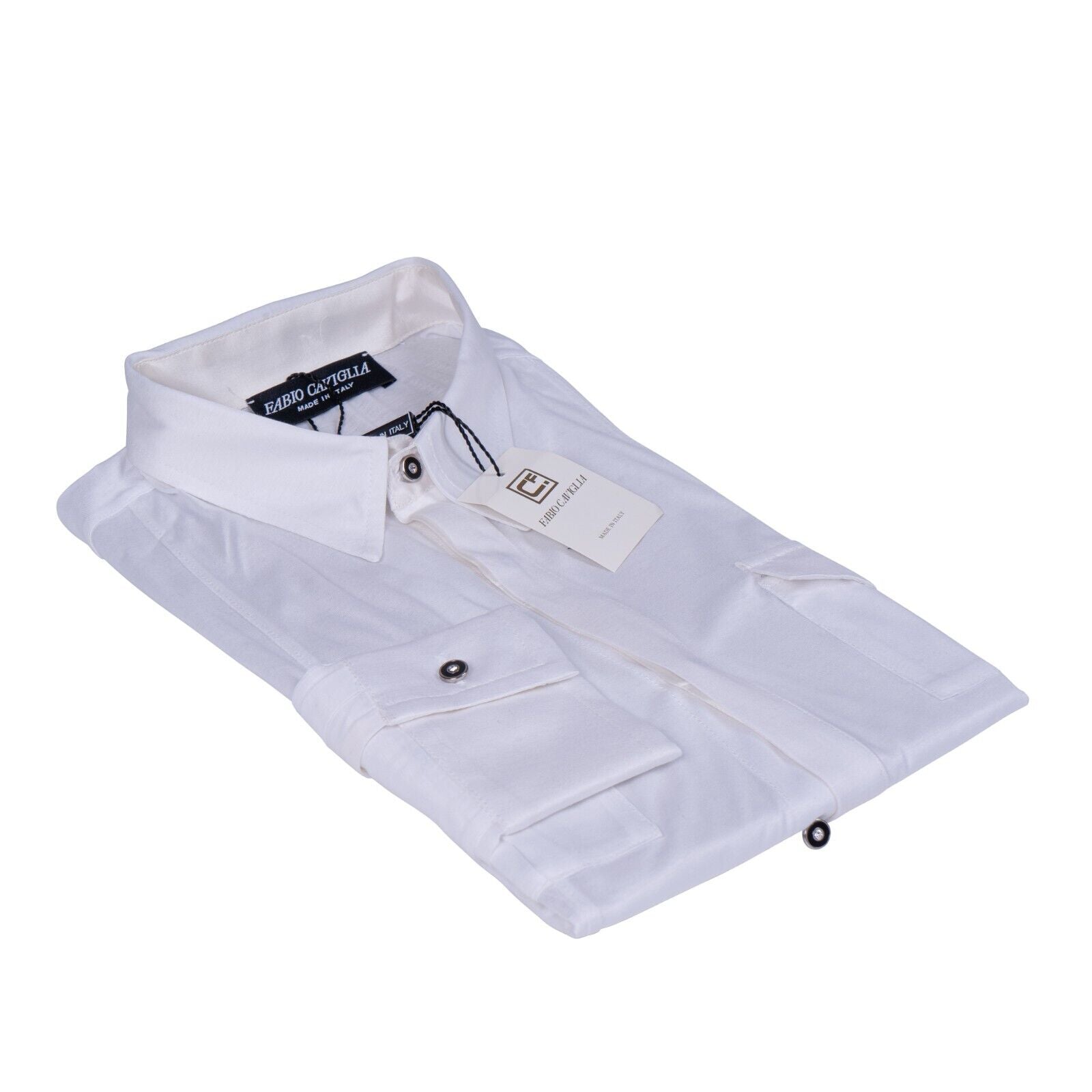 950$ FABIO CAVIGLIA by Gerlin Shirt Cotton + Silk Details Size M BIJAN