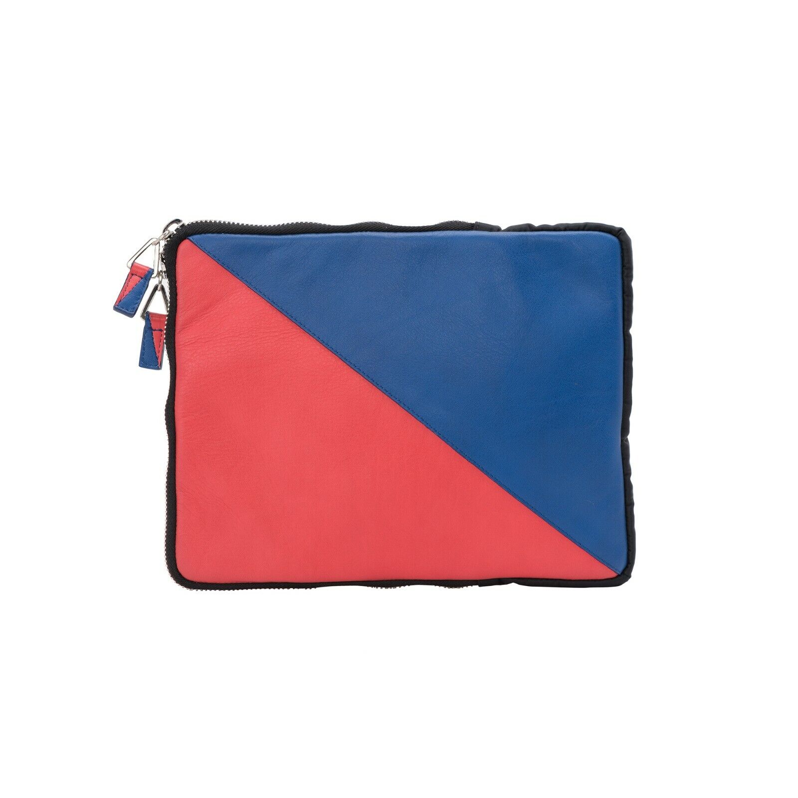 $149 Testoni Bologna Calf + Fabric Pochette + Detachable Shoulder Strap