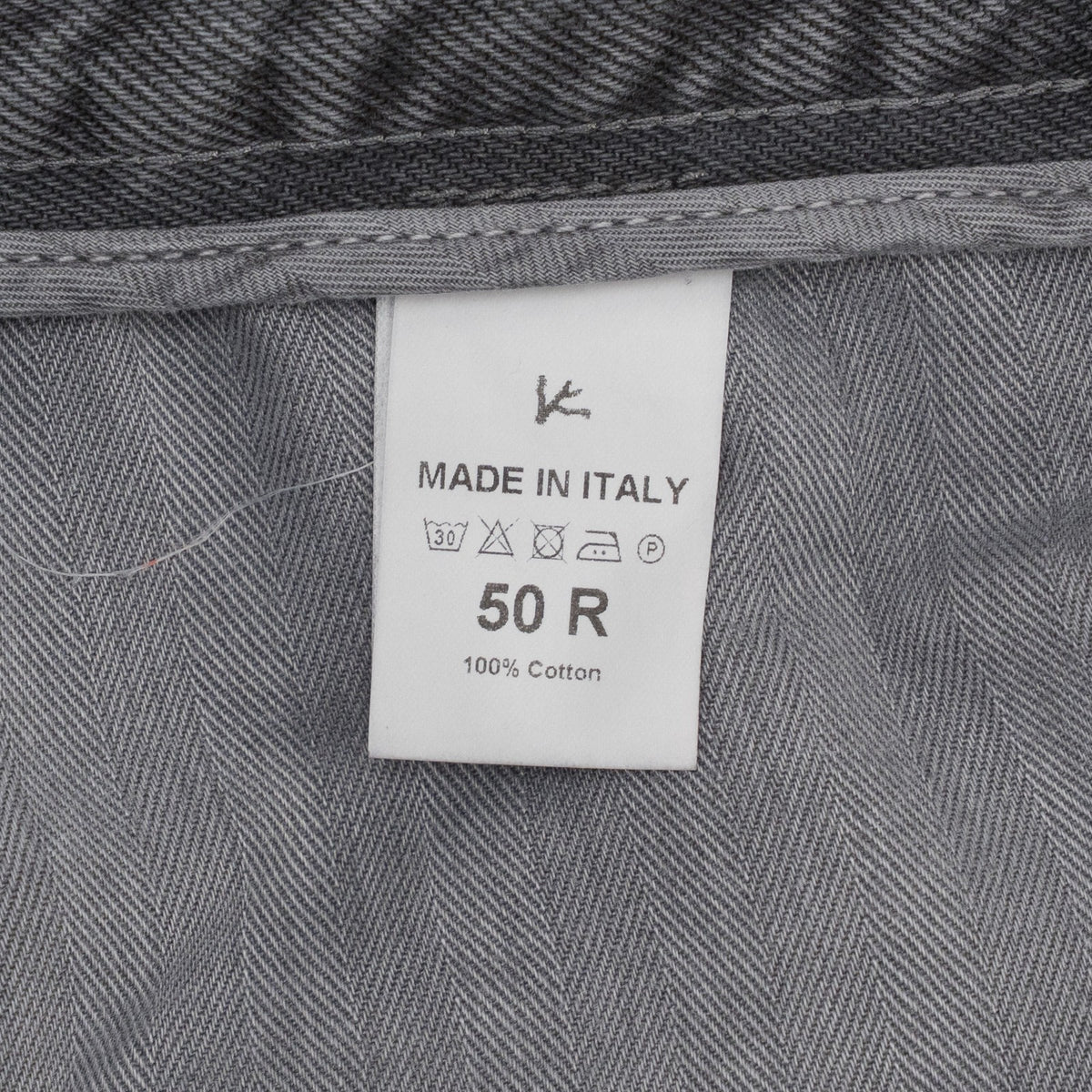 795$ ISAIA NAPOLI "Forcella" Gray Denim Jeans Pant Cotton - Leather Tag Wide Leg