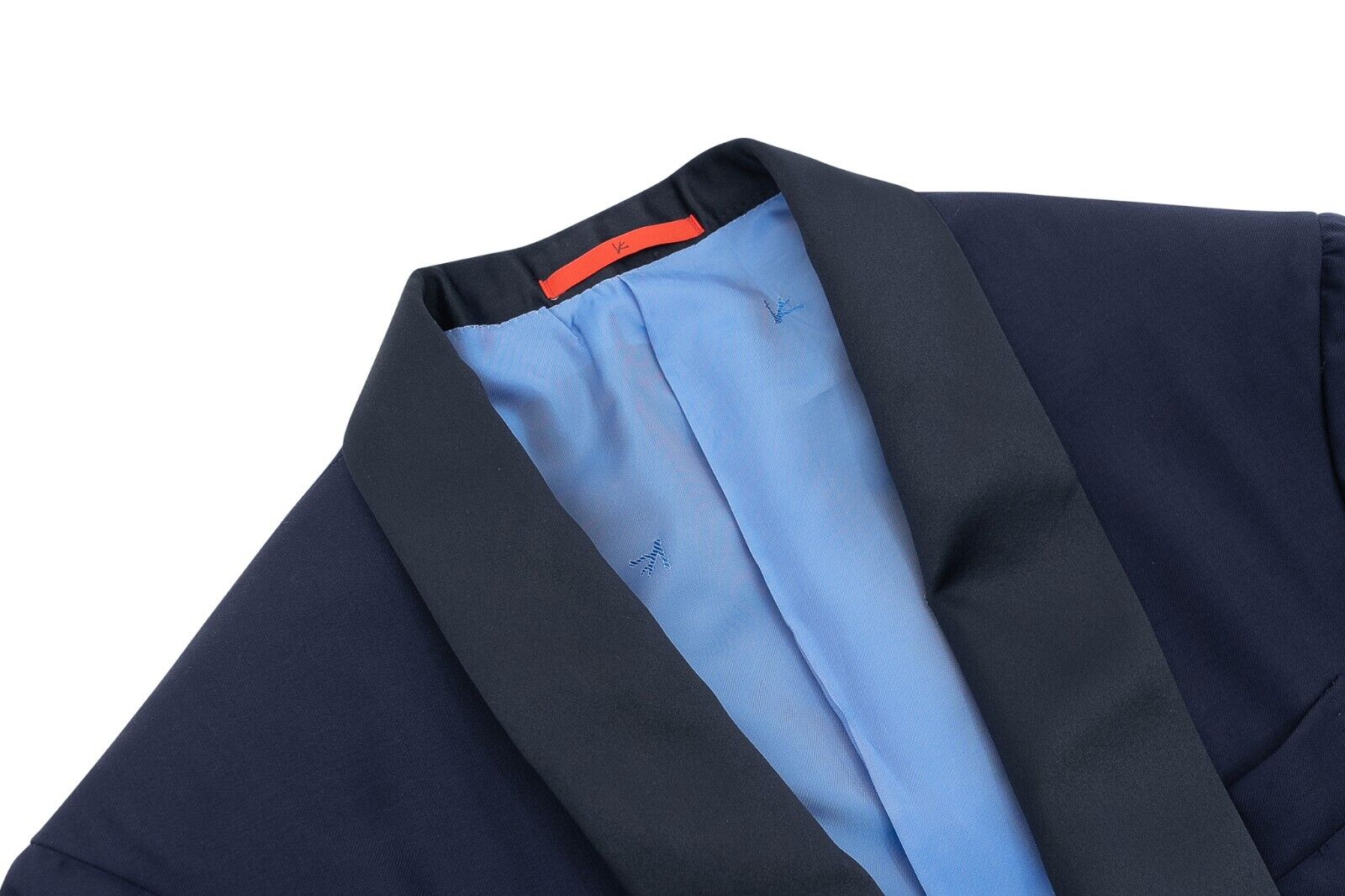 $5200 ISAIA NAPOLI Blue Navy Tuxedo Jacket Shawl Collar Wool 40 US / 50 EU 8R