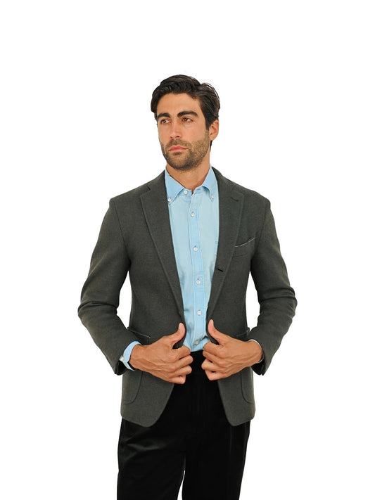 $2200 RUBINACCI NAPOLI Green Off Jacket Blazer Soft Cashmere 34 US / 44 EU ( XS)