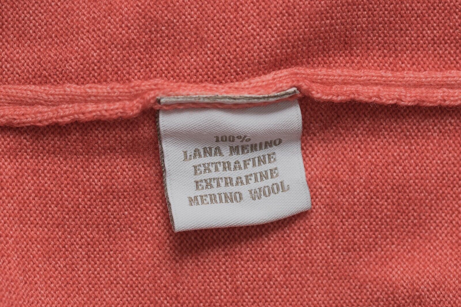 FILIPPO DE LAURENTIIS Peach Sweater Cardigan Extrafine Merino Wool Made in Italy