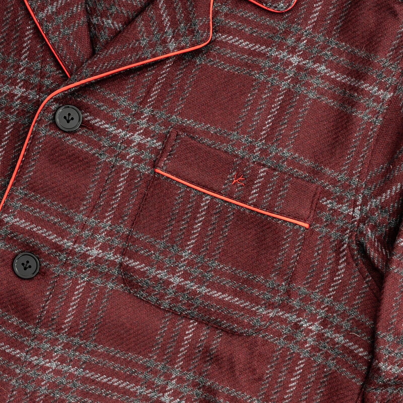 $2400 ISAIA NAPOLI Wine Pajama Set Dressing Gown Robe 100% Cashmere Size M