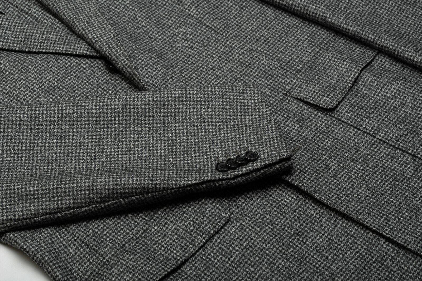 2000$ CORNELIANI Sartorial Coat Gray Houndstooth Virgin Wool 40 US / 50 EU 7R