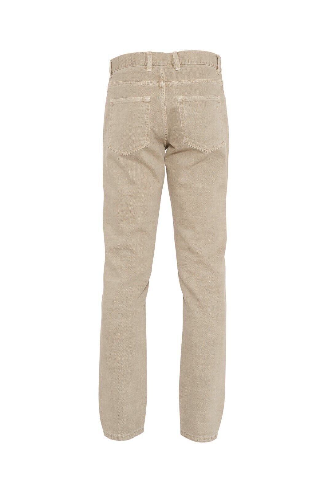 690$ ISAIA "Barchetta Denim" Trouser Pant Drill Dyed Cotton Beige 34 US / 50 EU