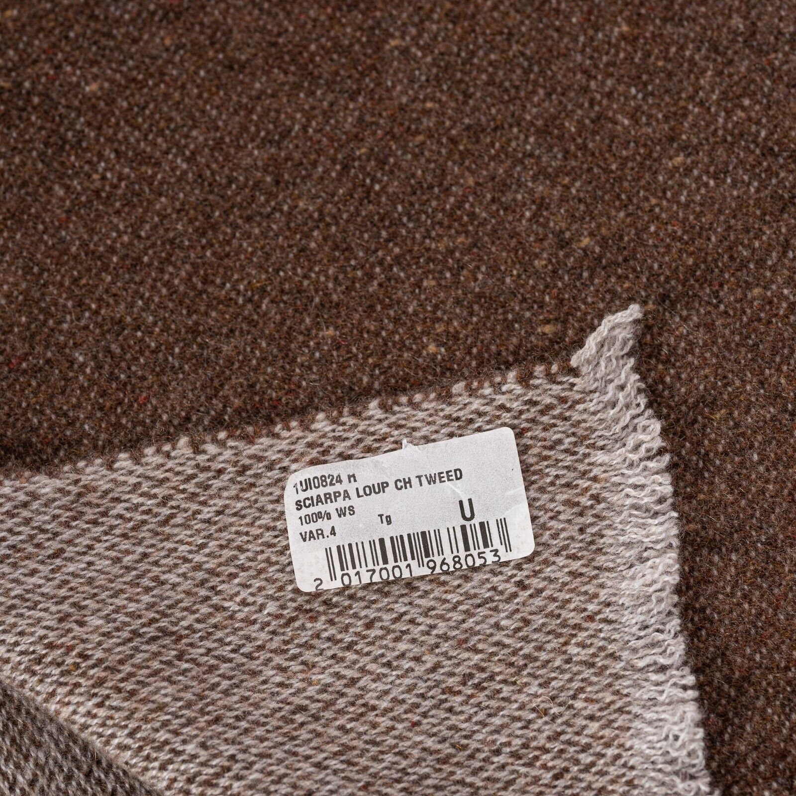 360$ FEDELI CASHMERE Casual Chic Stole Scarf Dark Brown 100% Soft Cashmere Tweed