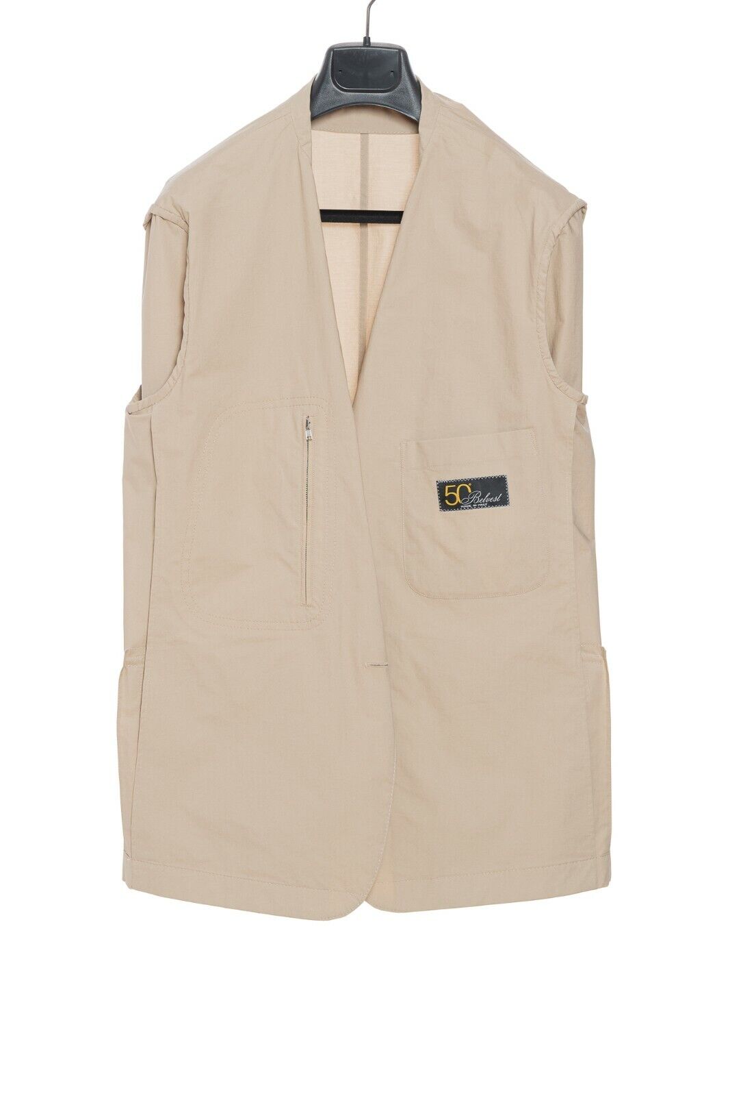 1750$ BELVEST CITY SAFARI Jacket with Martingale Beige Cotton 42 US / 52 EU 8R