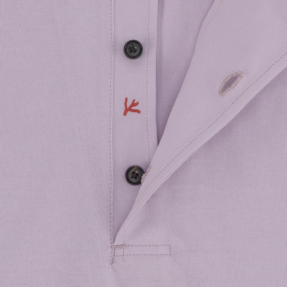 585$ ISAIA NAPOLI Cotton Jersey Short Sleeve Hand-Sewn Polo Lilac Size M