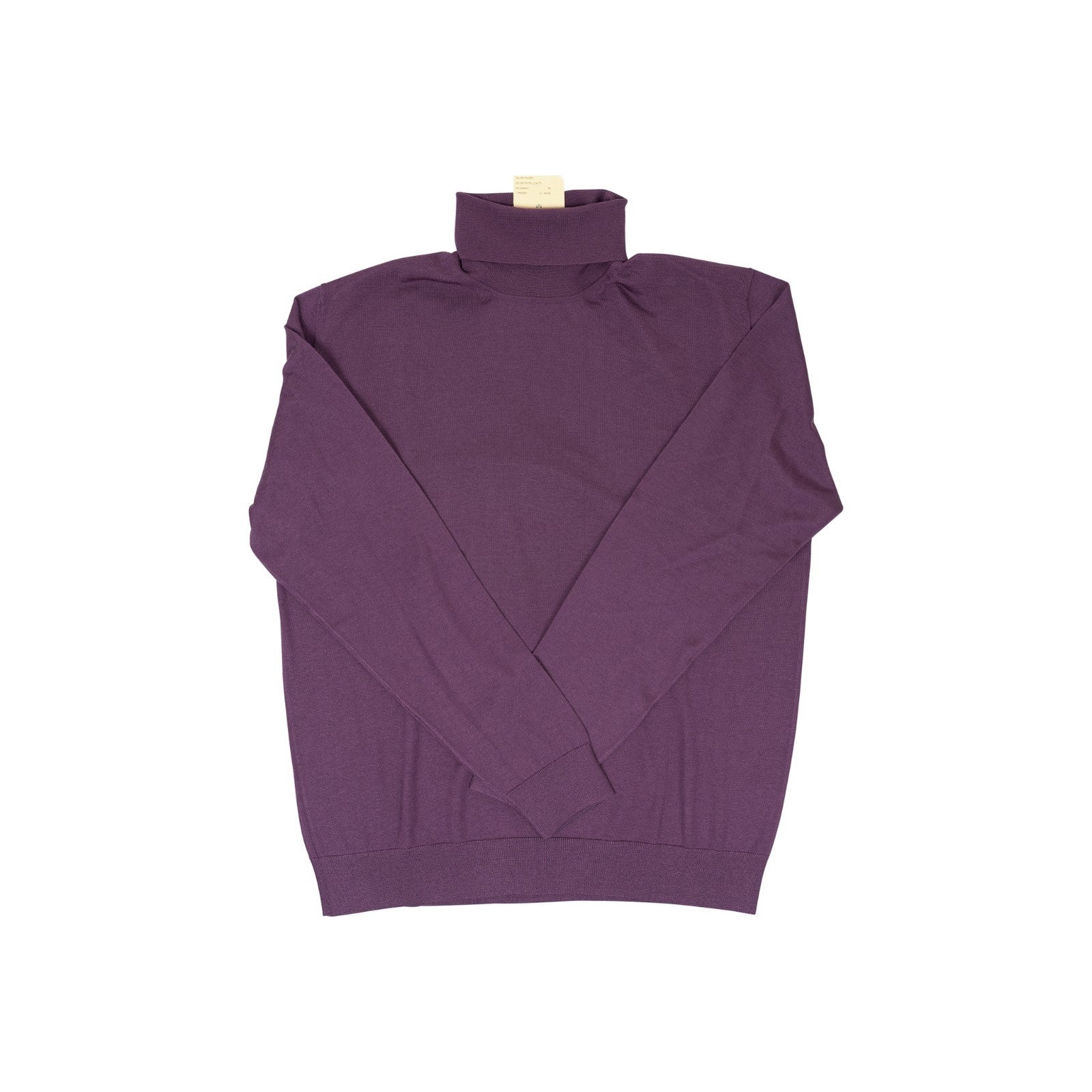 820$ RUBINACCI NAPOLI Eggplant Turtleneck Sweater 100% Cashmere 44 US / 54 EU