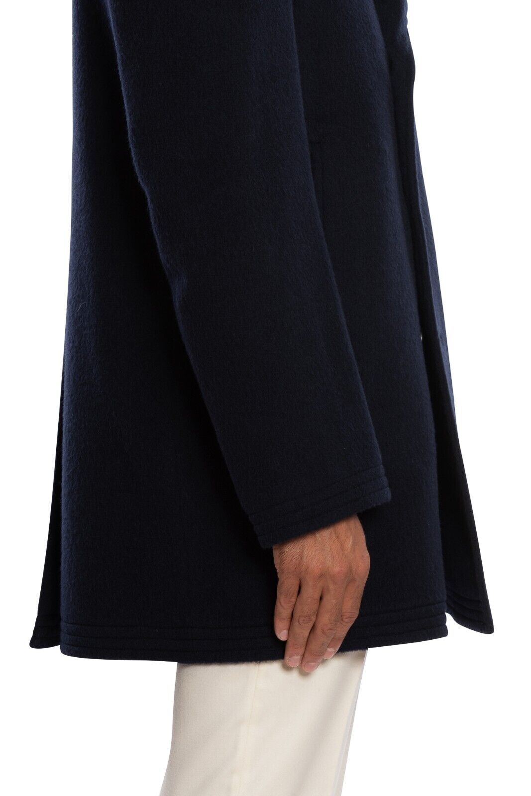 $1850 BOGLIOLI Dark Blue Double Breasted Coat Shawl Collar Wool 40 US / 50 EU
