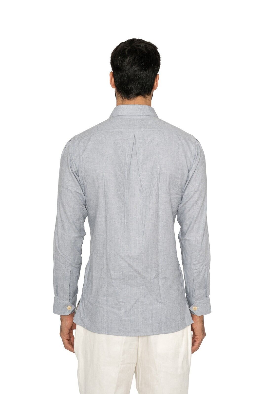 1400$ LUXURY MAROL BOLOGNA Safari Jacket Light Blue Shirt Cashmere Blend 16 - 41