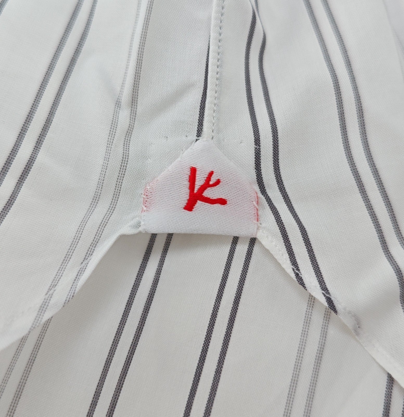 730$ ISAIA "Mix" Hand-Sewn Dress Shirt White Striped Fine Cotton 16.5 - 42