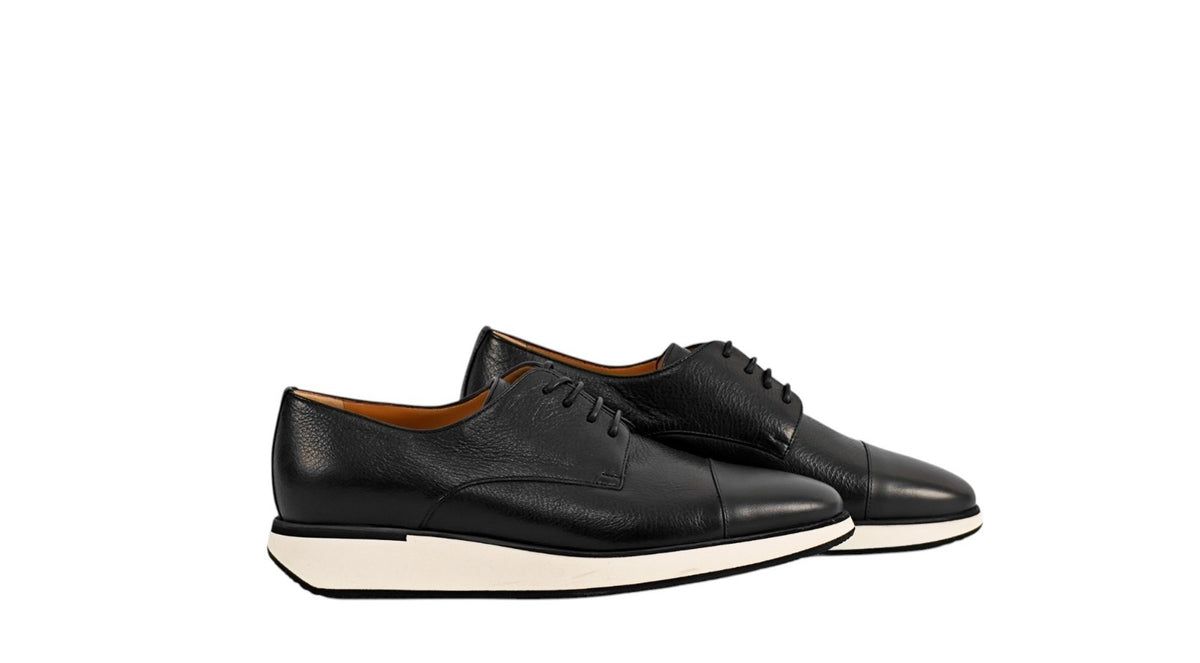 850$ TESTONI 1929 Derby Shoes Deerskin & Plain Calf 6 UK / 7 US / 40 IT