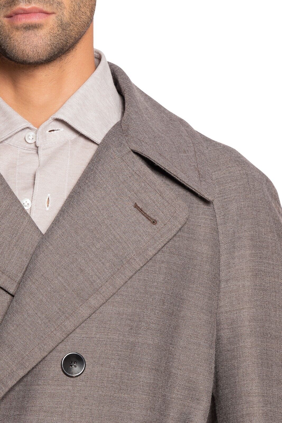 $1700 BOGLIOLI Double Breasted Hot Gray Trench Coat Wool Blend 40 US / 50 EU
