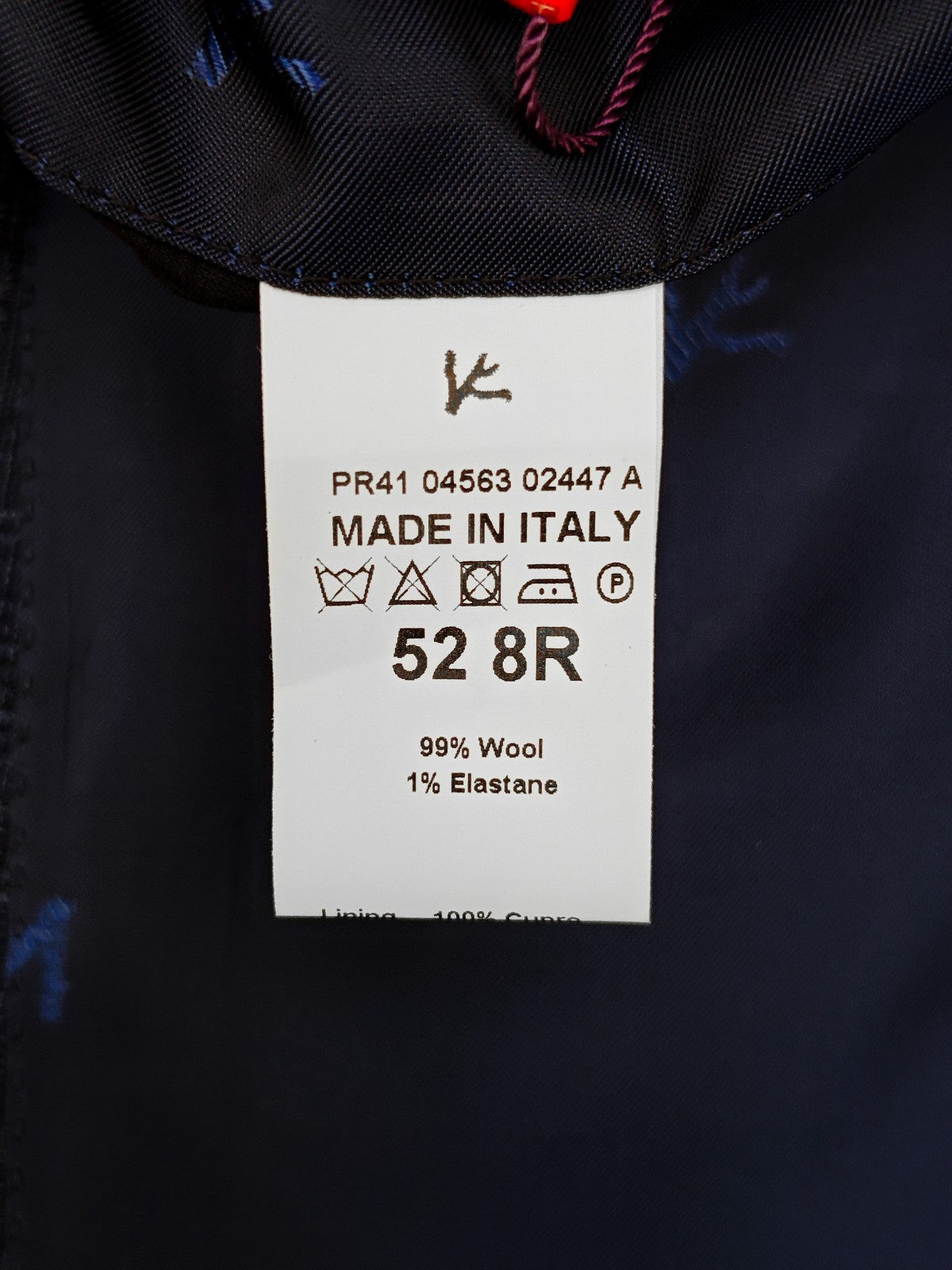 $6800 ISAIA "Sanita" Blue Navy Hand-Sewn Suit Wool Glen Plaid 42 US / 52 EU 8R