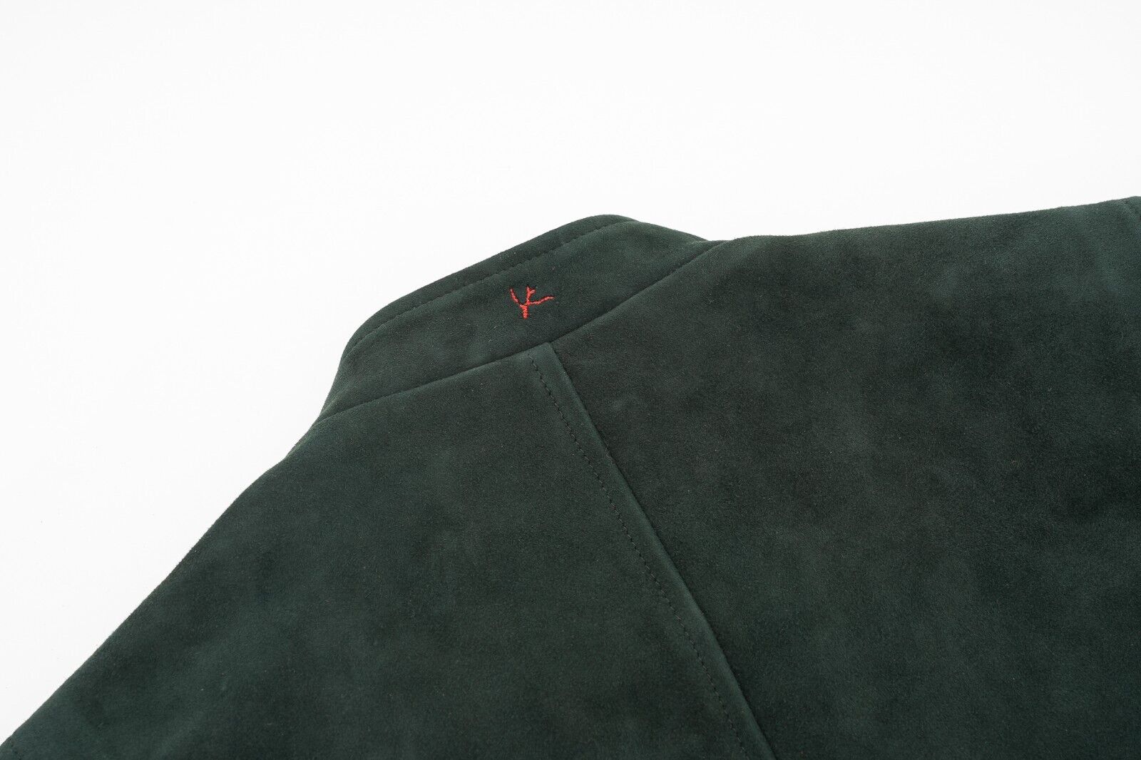 5500$ ISAIA Dark Green Moto Jacket leather 100% Lambskin Size 38 US / 48 EU