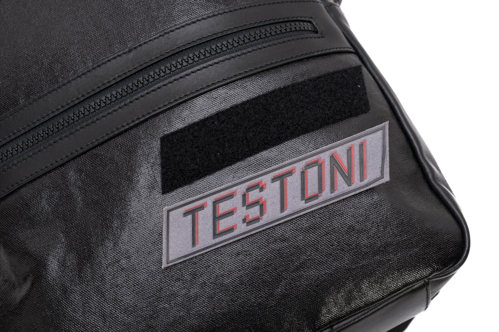 $1040 Testoni Bologna Black Luxury Backpack Techno Rain Fabric + Nappa + Patch