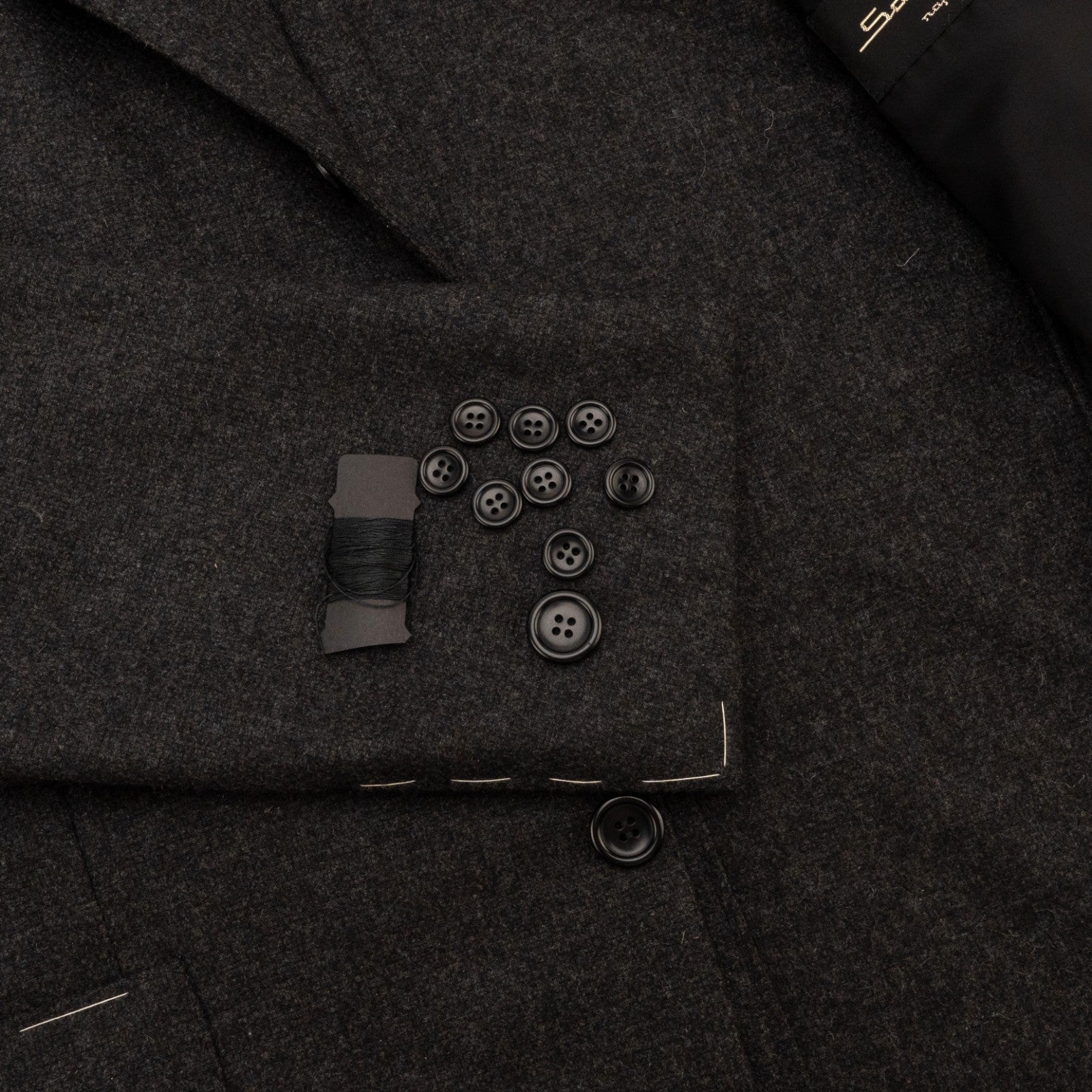 2750$ SARTORIO KITON Dark Gray Jacket Sport Coat 100% Cashmere 44 US / 54 EU 7R