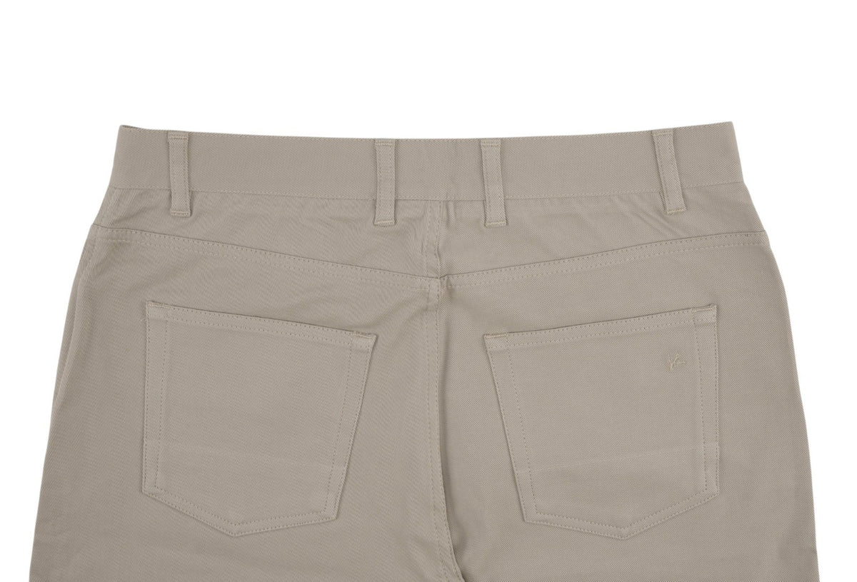 690$ ISAIA NAPOLI Beige 5 Pocket Trouser Pant Cotton Slim Fit 36 US / 52 EU