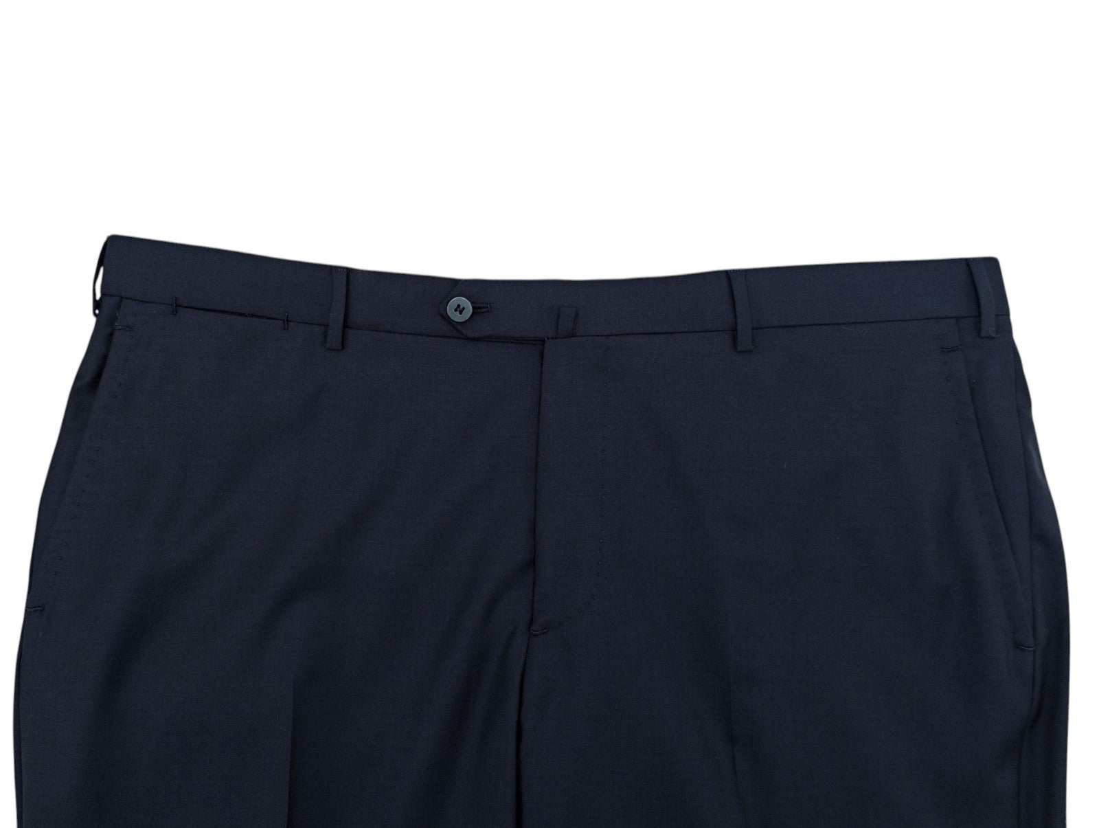 $7120 ISAIA "Capri" Aquaspider Blue Midnight Solid Hand-Sewn Suit Wool 7R
