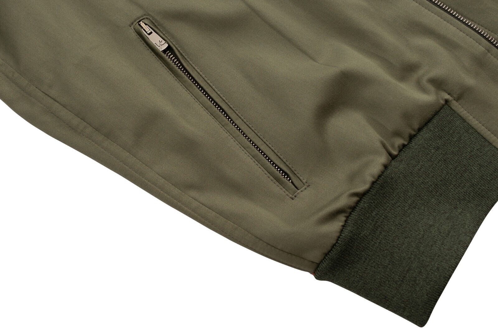 $2800 ISAIA NAPOLI College Bomber Jacket Green Luxury Cotton Size 36 US / 46 EU