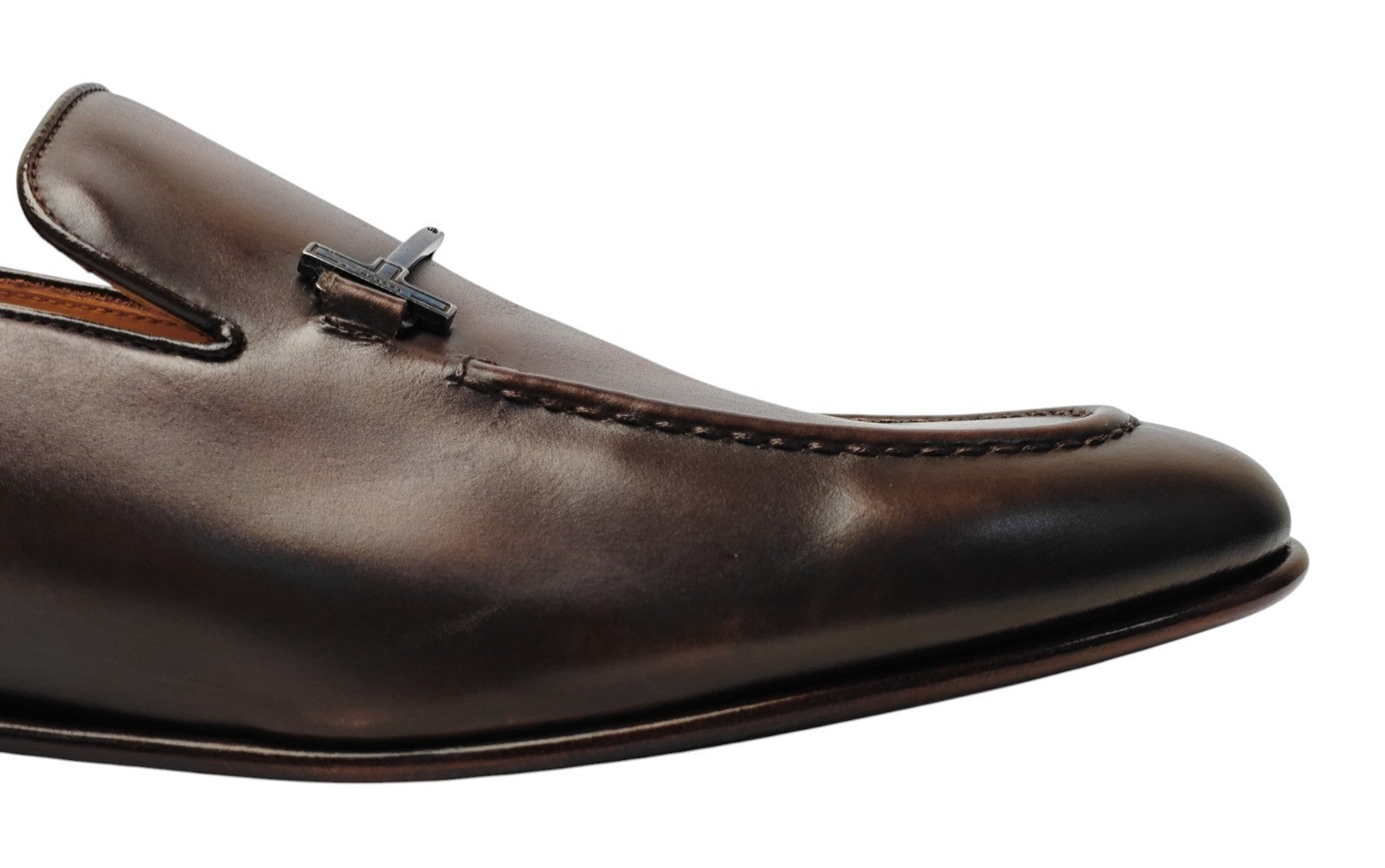 1250$ TESTONI Loafer BOLOGNESE CONSTRUCTION Calf Brown 8 UK / 9 US / 42 IT