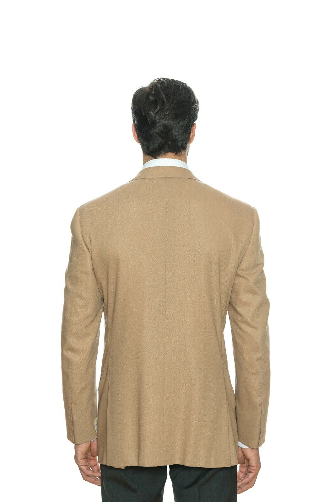 $2149 D'AVENZA Camel Fine Wool Jacket Blazer Hand-Sewn in Italy 40 US 50 EU