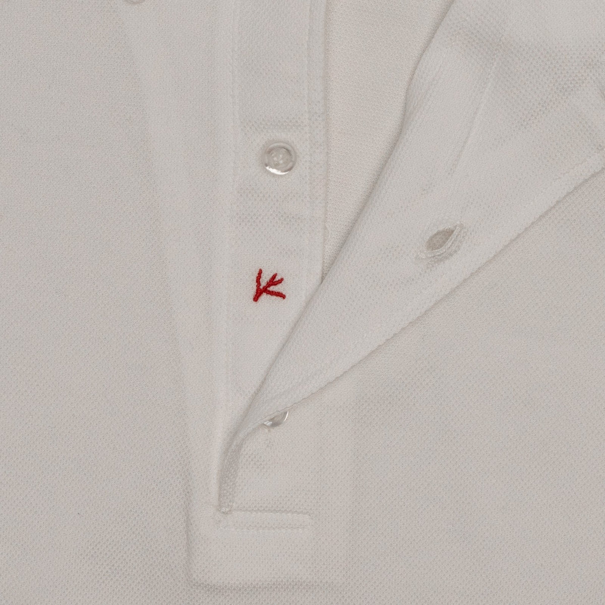 575$ ISAIA NAPOLI Cotton Piquet Short Sleeve Polo White Size S