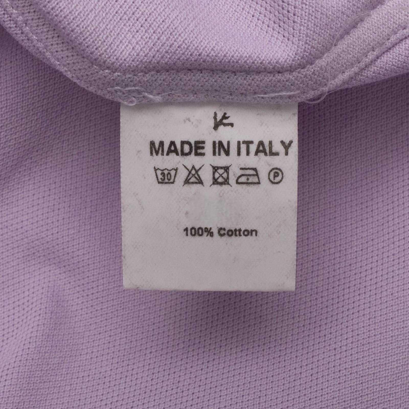 575$ ISAIA NAPOLI Garment Dyed Cotton Piquet Short Sleeve Polo Lilac