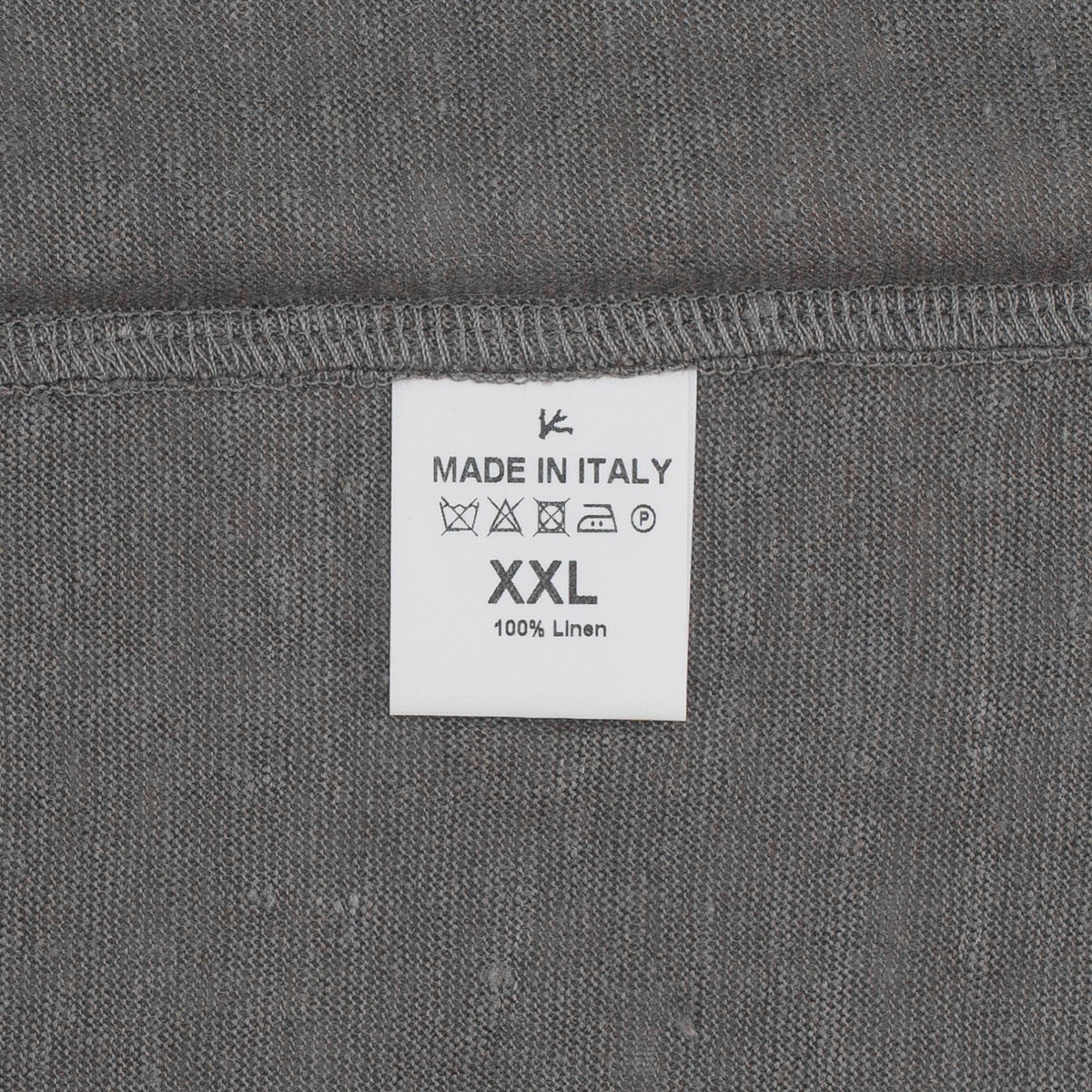 850$ ISAIA NAPOLI Beige Striped Polo 100% Linen Jersey Size 2XL - Made in Italy