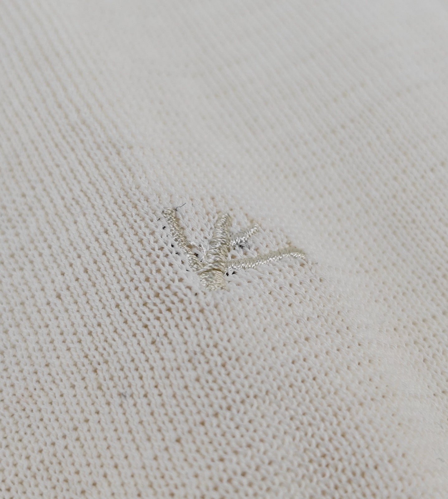 1150$ ISAIA NAPOLI White Perforated T-Shirt Sweater Short Sleeve Knit Cotton M