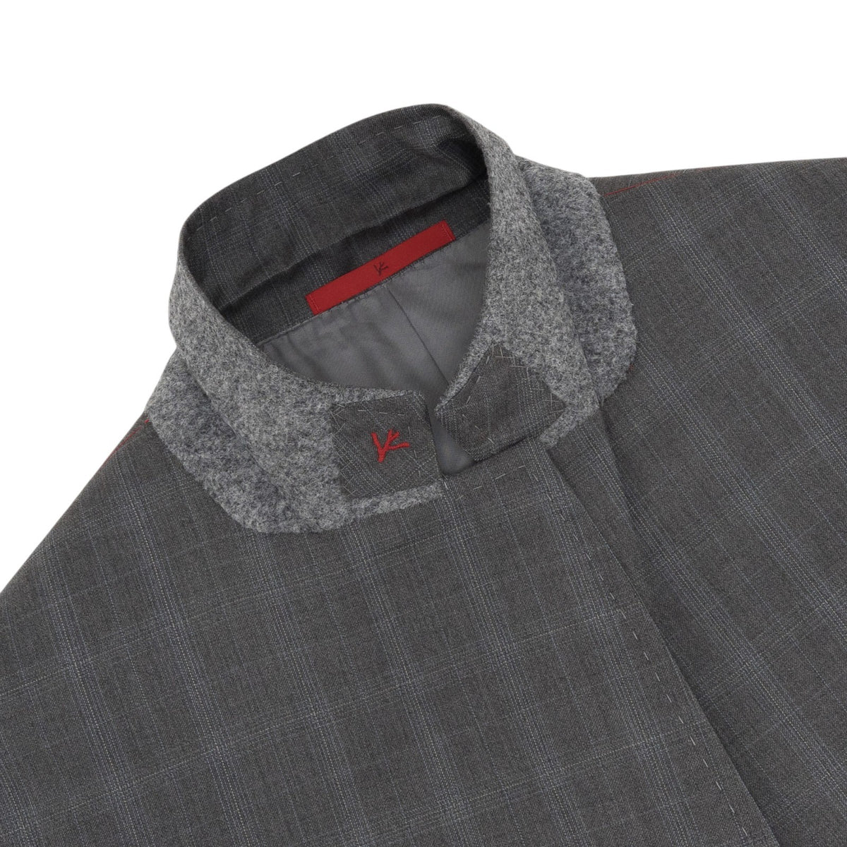 $6700 ISAIA NAPOLI "Capri" Gray Suit Fine Wool Plaids 48 US / 58 EU 8R