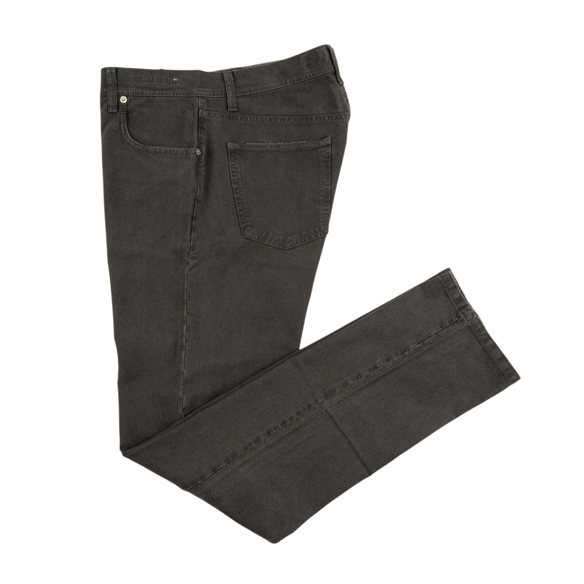 415$ LUIGI BORRELLI NAPOLI Dark Brown Denim Jeans Pant Cotton 33 US / 49EU