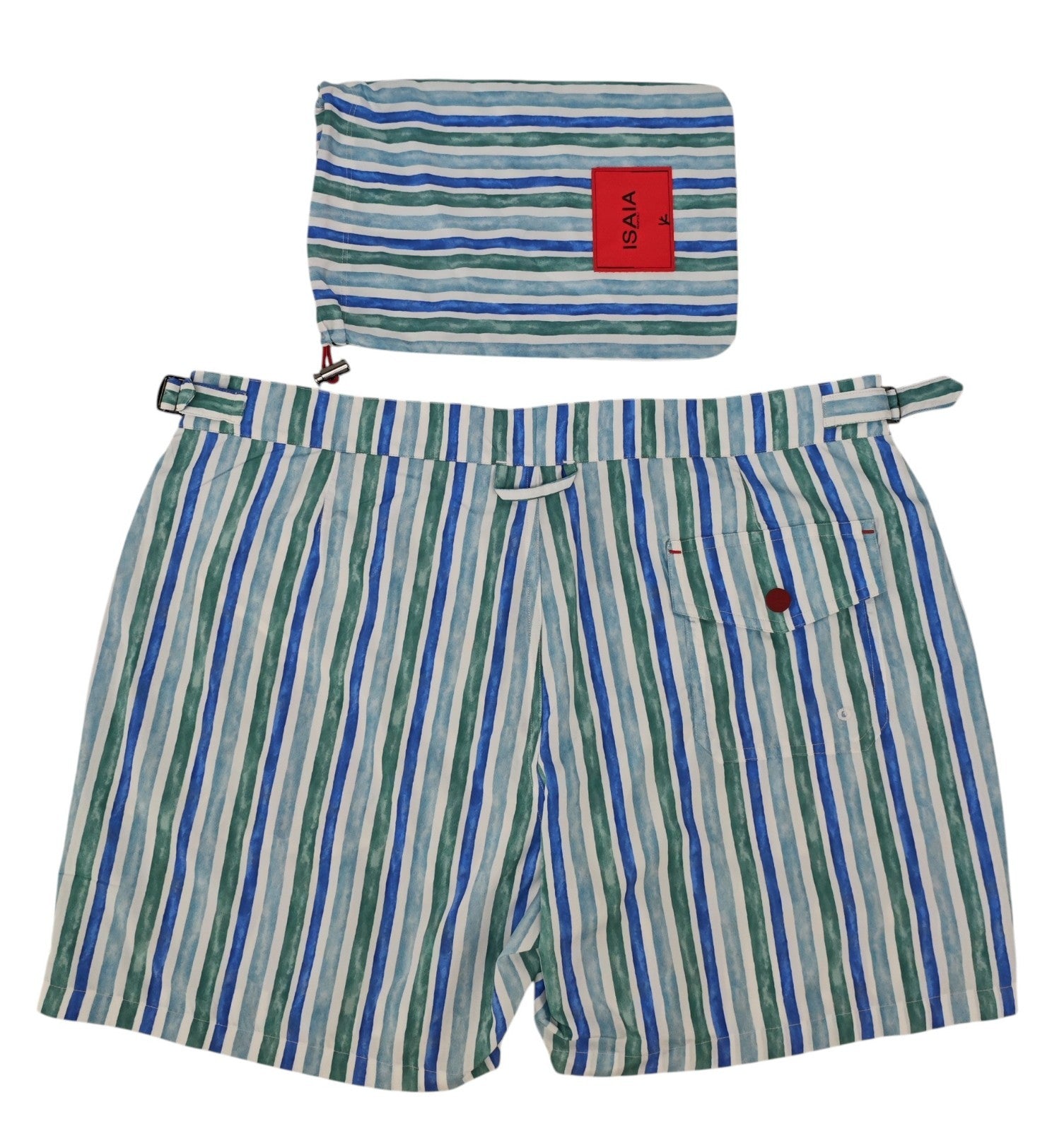 425$ ISAIA NAPOLI Striped Casalnuovo Swimsuit Swim Trunks Size XL