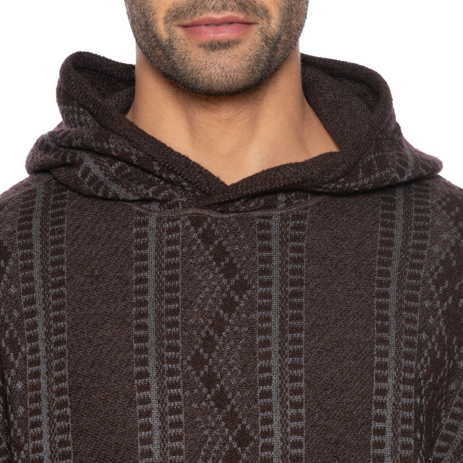 1800$ GIORGIO ARMANI Hoodie Sweatshirt Wool Cashmere Silk Jacquard 38 US / 48 EU
