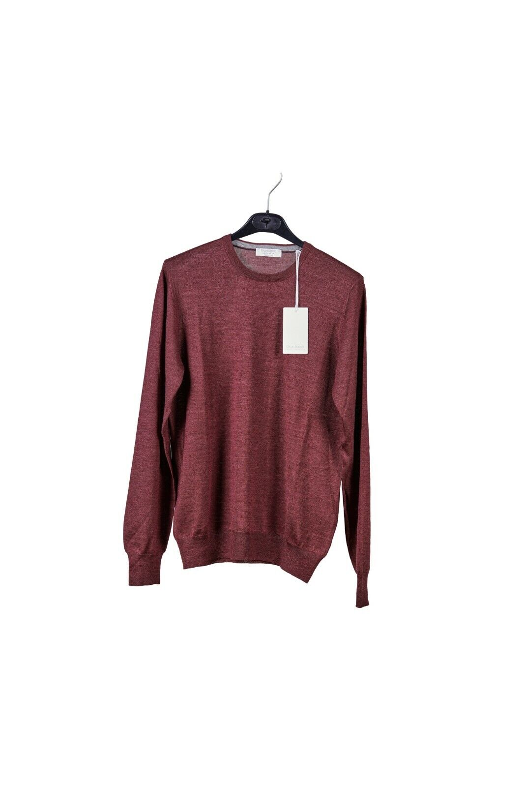 280$ Italian Luxury Knitwear GRAN SASSO Sweater Fine Wool / Silk Wine