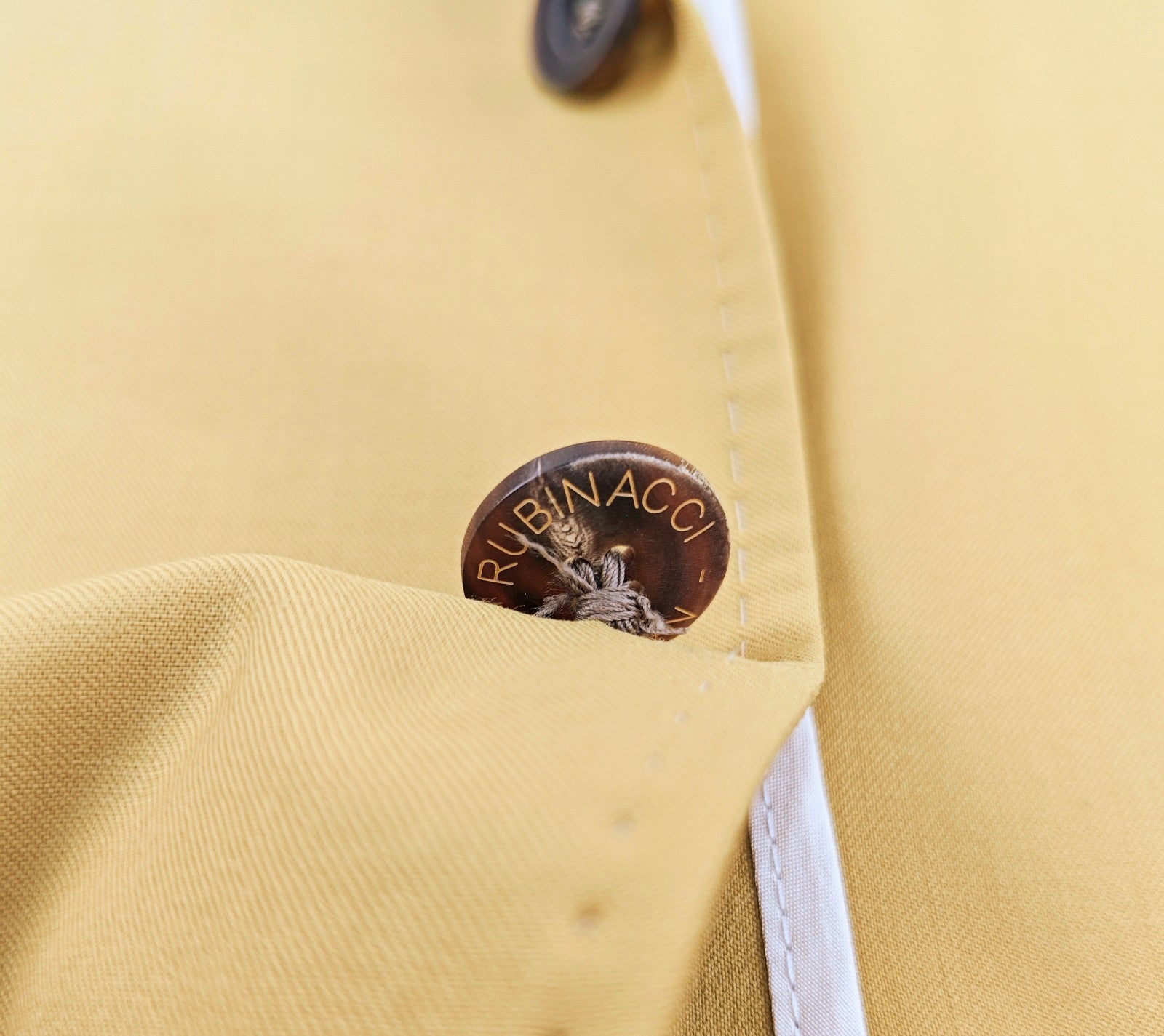 $1565 RUBINACCI NAPOLI Mustard Jacket Sport Coat Fine Wool 40 US / 50 EU