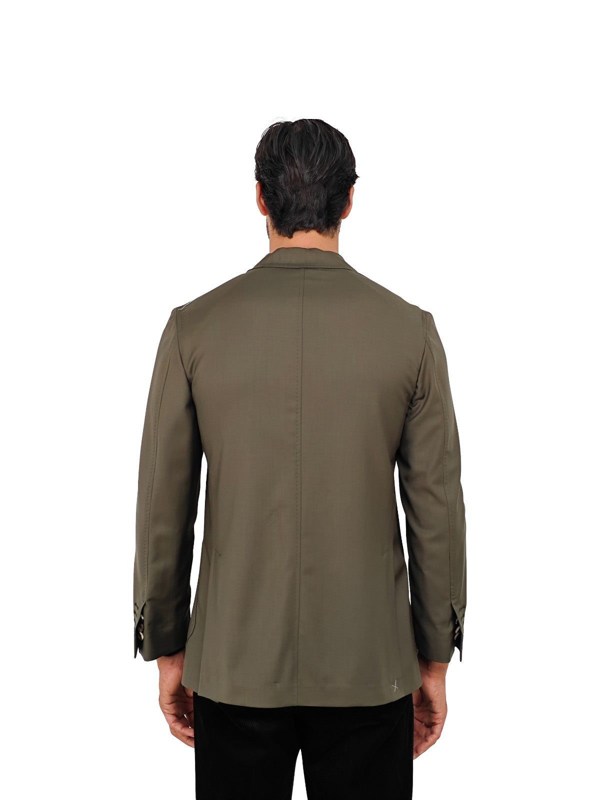 $1650 RUBINACCI Olive Green Deconstructed Jacket Sport Coat Wool 36 US / 46 EU