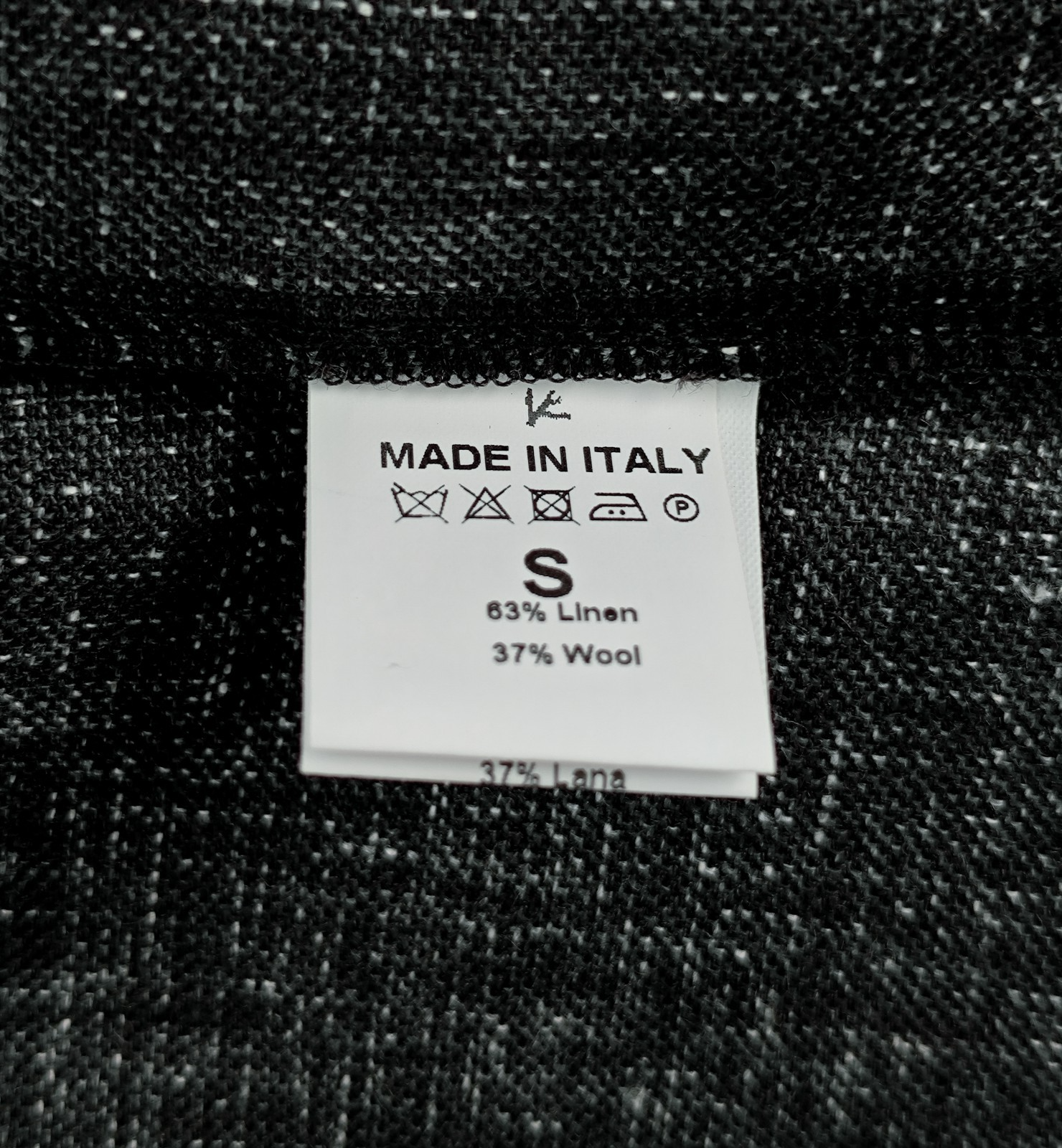 $1350 ISAIA NAPOLI Dark Gray Hand-Sewn Overshirt Jacket Linen - Wool Size S