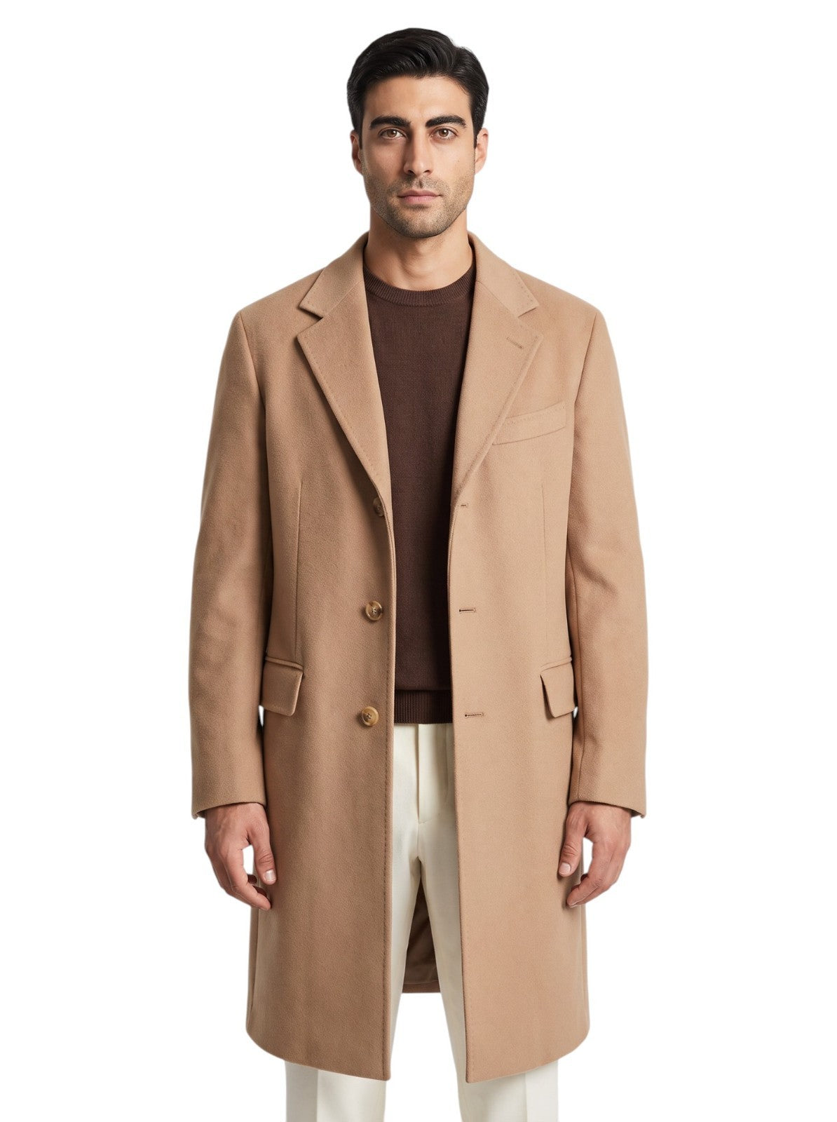 Sartoria DALCUORE NAPOLI Camel Hand-Sewn Overcoat Coat Heavy Wool 36 US / 46 EU