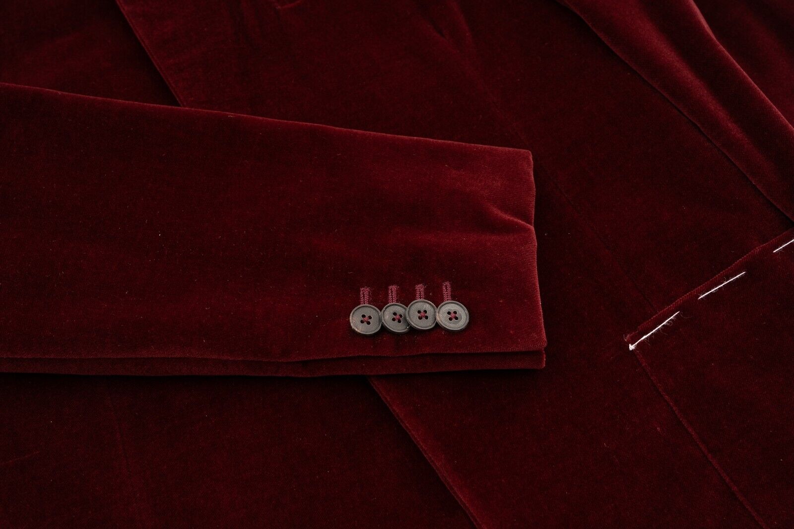 $1800 EIDOS by ISAIA NAPOLI Burgundy Sport Coat Smooth Velvet 38 US / 48 EU