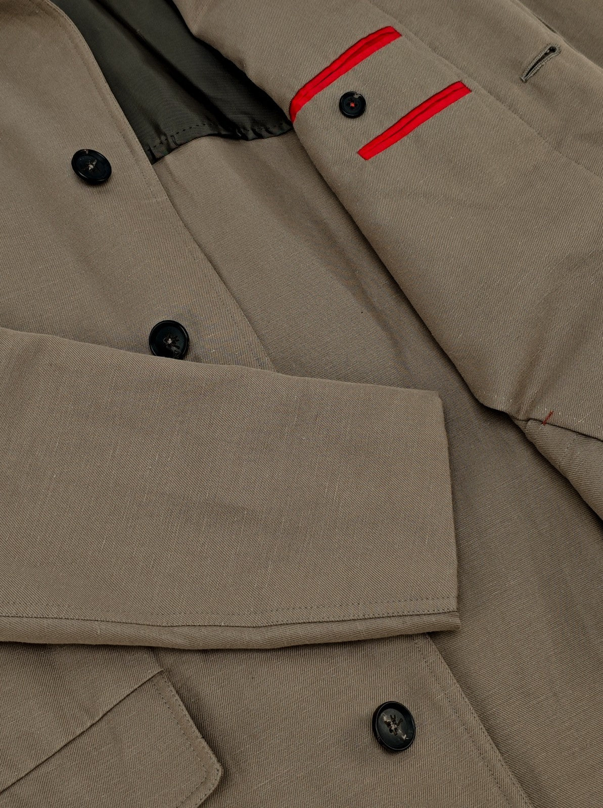 5450$ ISAIA NAPOLI Light Beige Carcoat Overcoat Cotton - Linen 38 US / 48 EU