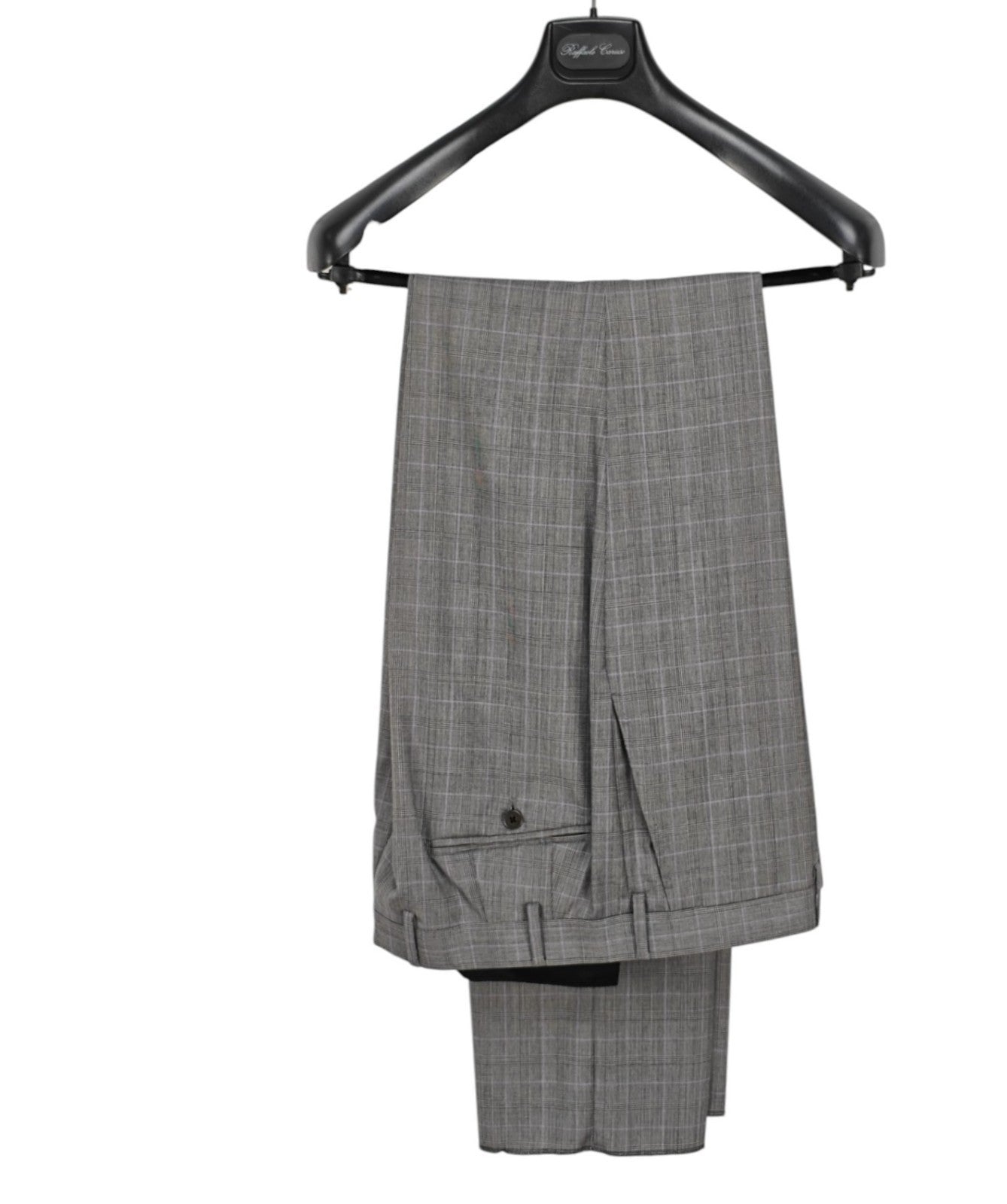 $2200 RAFFAELE CARUSO Gray Checks Suit LORO PIANA New Zeland Wool 44 US / 54 EU