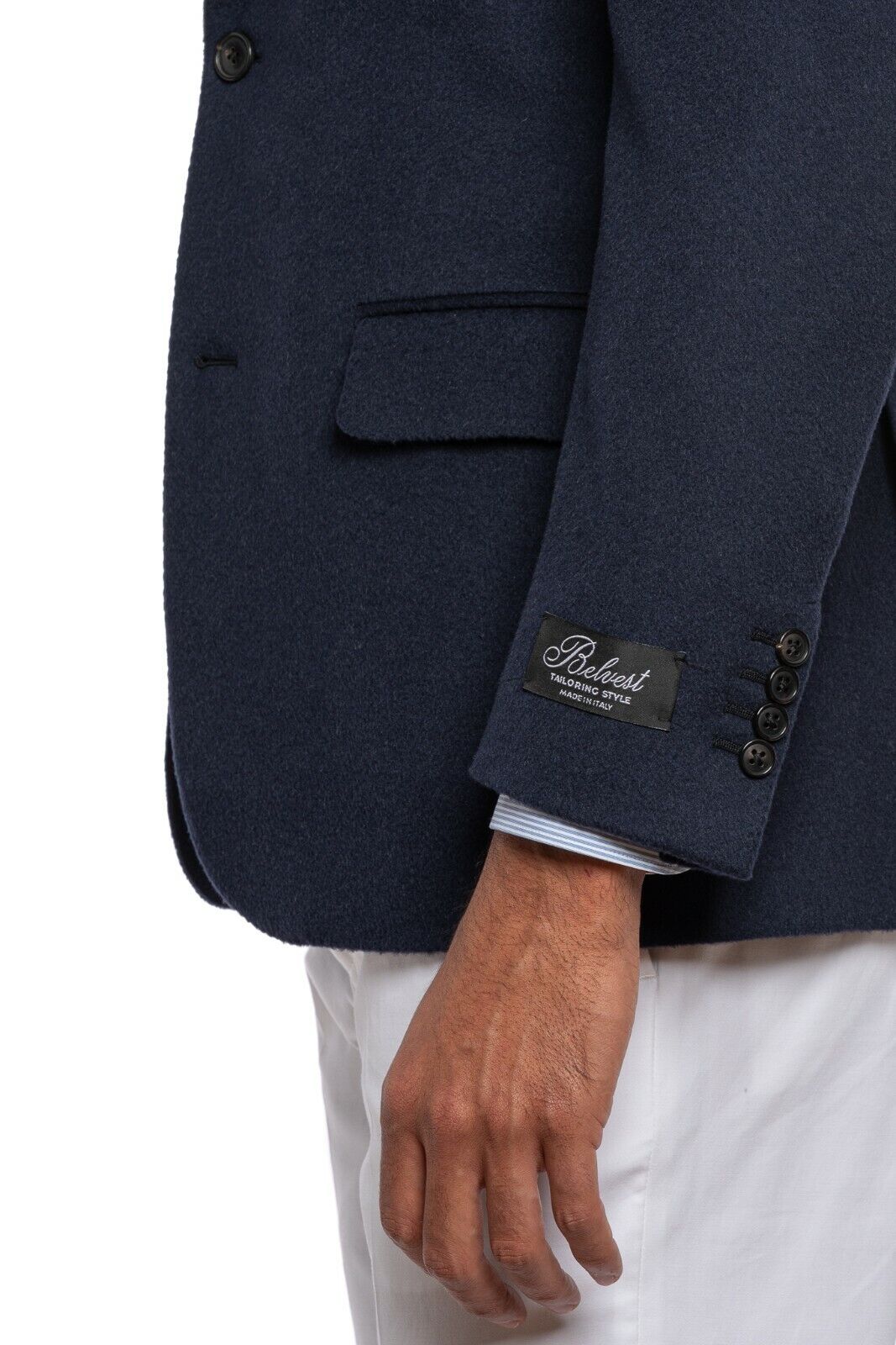 $2980 BELVEST Blue 100% Camel Hair Jacket Blazer Blue 42 US / 52 EU Drop 7C