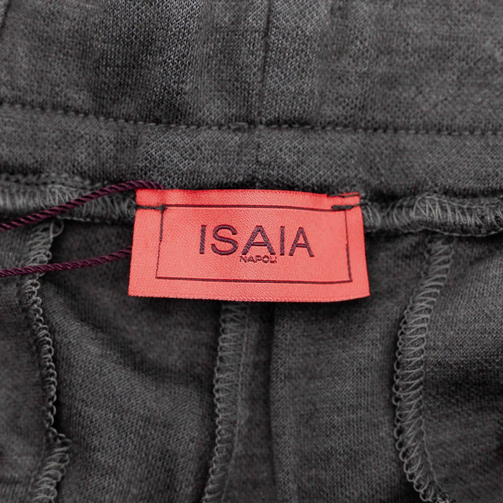 1750$ ISAIA NAPOLI Gray Drawstring Track Pant Jersey Soft Cashmere / Silk Size M