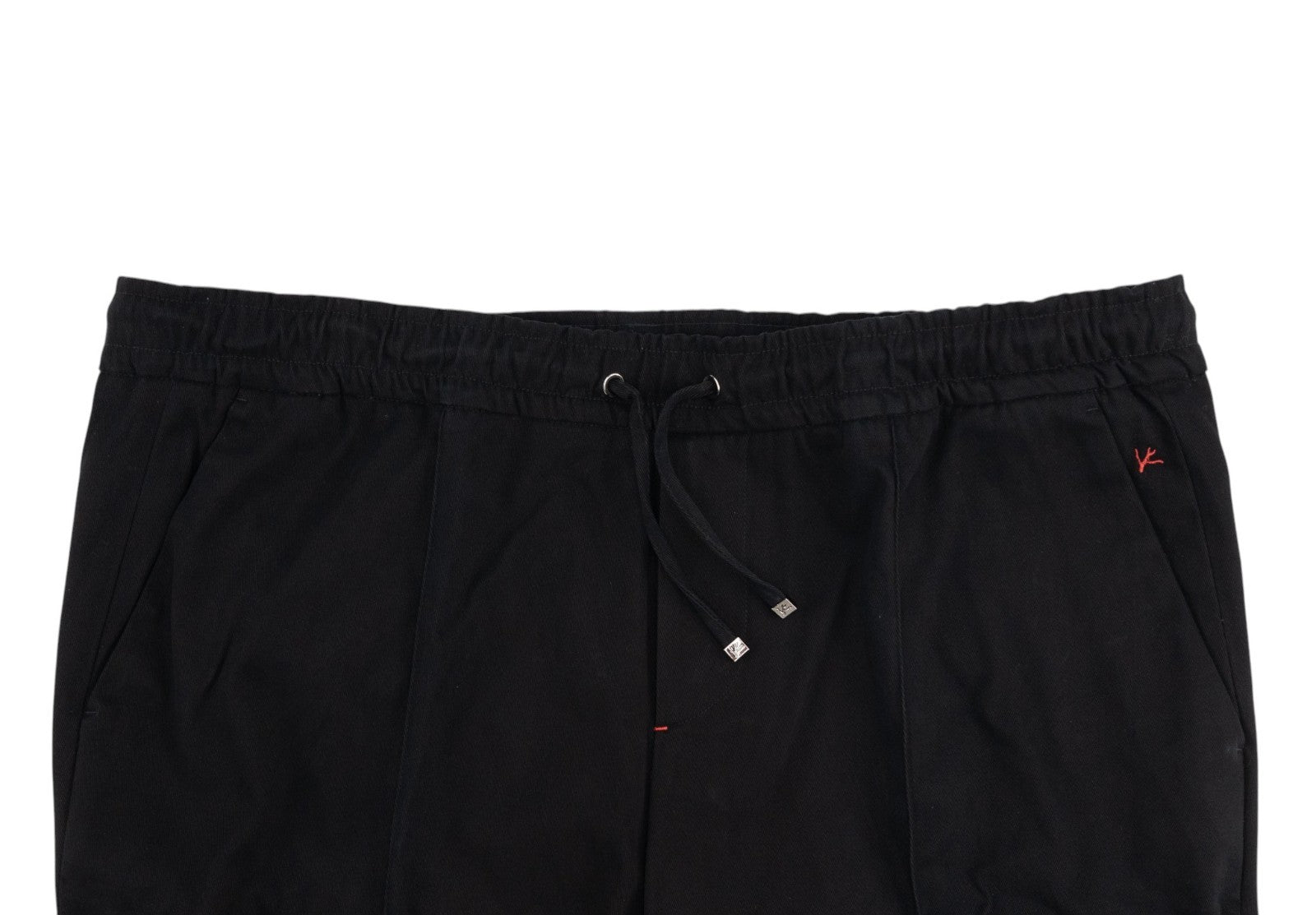 1050$ ISAIA Dark Blue Cargo Drawstring Pant Gabardine Cotton Relaxed Tapered Fit