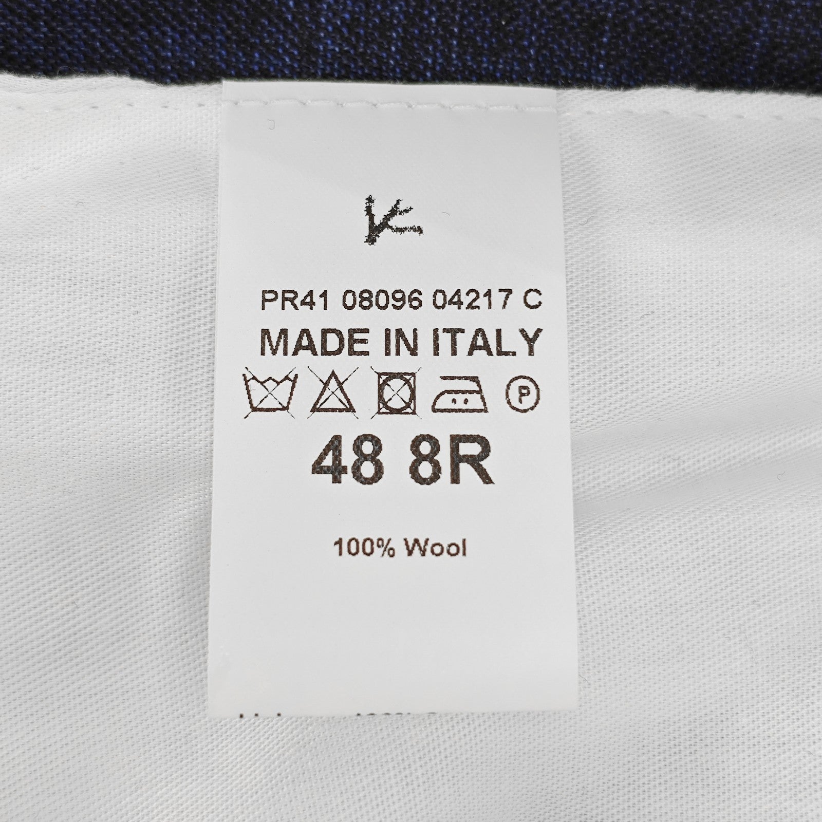 1550$ ISAIA Hand-Sewn Tapered Dress Pant Fine Wool Blue 32 US / 48 EU 8R